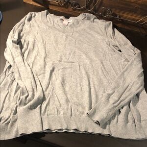 Light Gray Women’s Crewneck swing Sweater Victoria secret